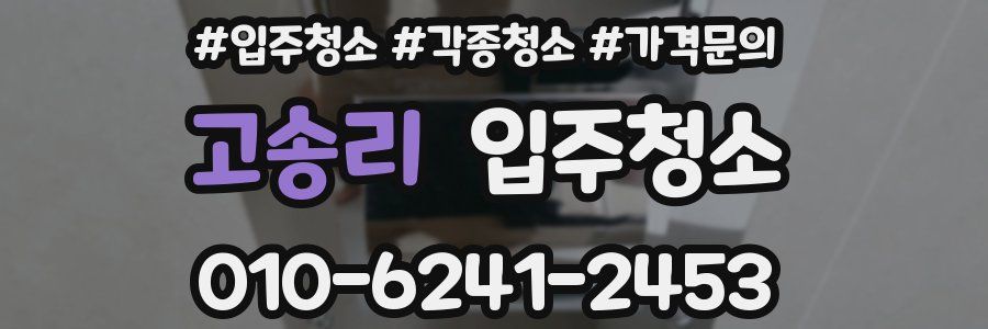 고송리 이사청소