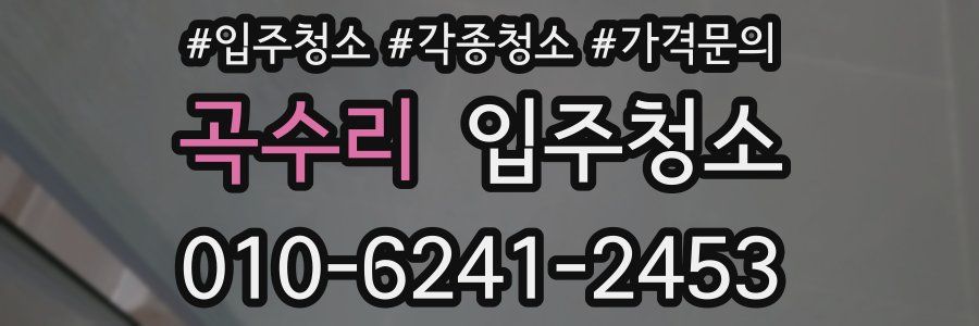 곡수리 이사청소