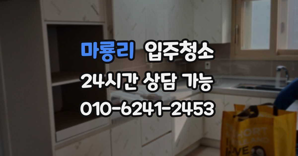 마룡리 입주청소