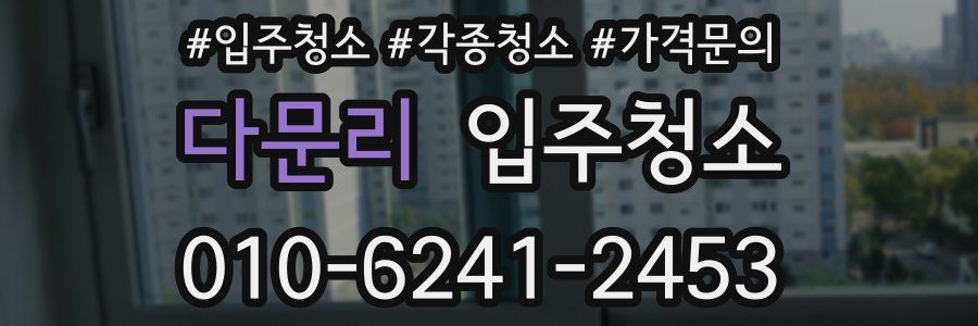 다문리 이사청소