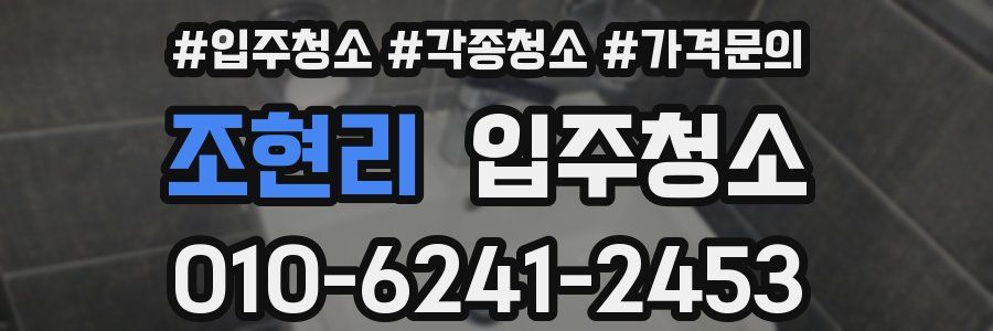 조현리 이사청소