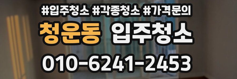 청운동 이사청소