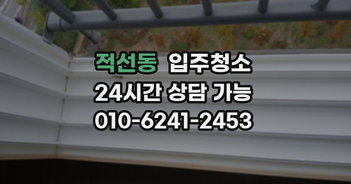 적선동 입주청소