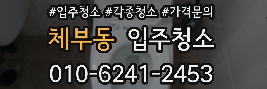 체부동 이사청소
