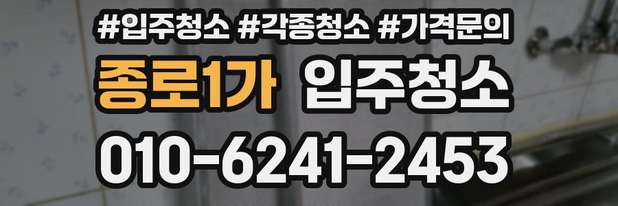 종로1가 이사청소