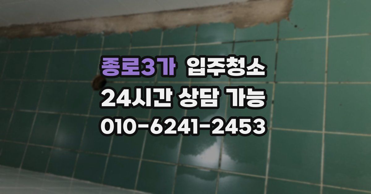 종로3가 입주청소