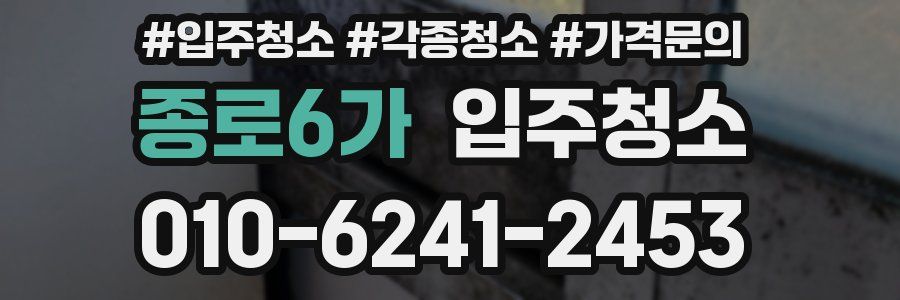 종로6가 이사청소
