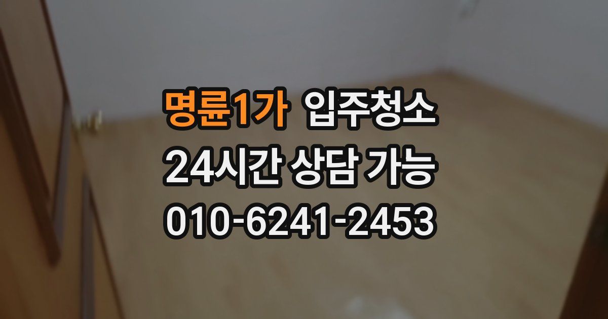 명륜1가 입주청소