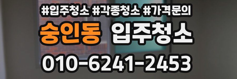 숭인동 이사청소