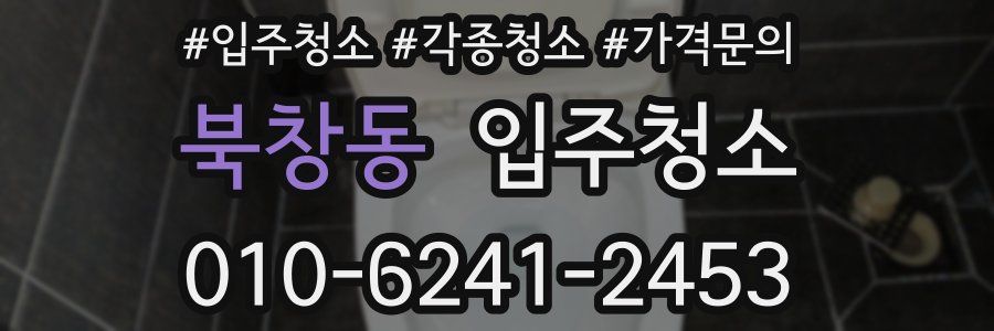 북창동 이사청소