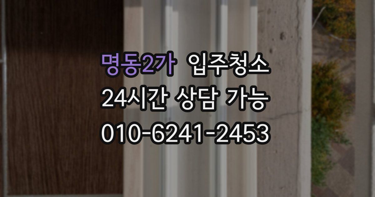 명동2가 입주청소