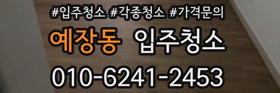 예장동 이사청소