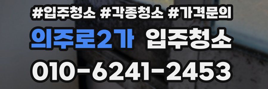 의주로2가 이사청소