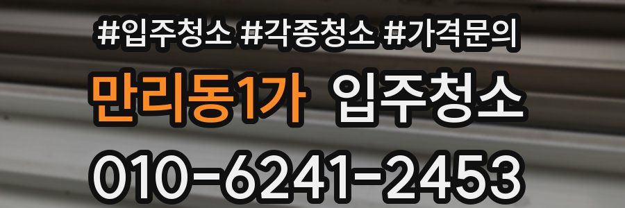 만리동1가 이사청소