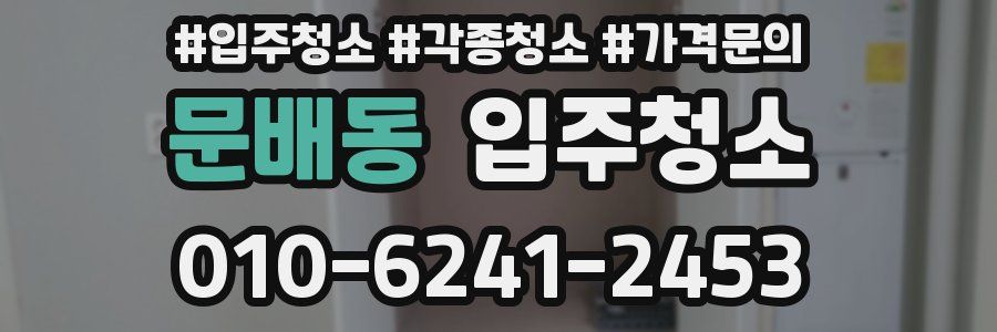 문배동 이사청소