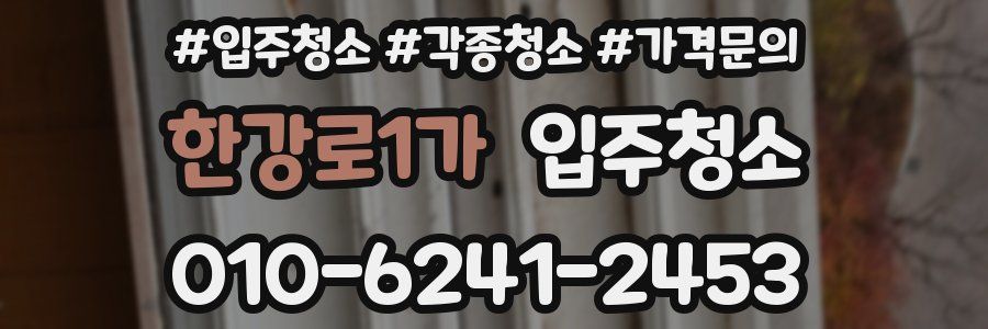 한강로1가 이사청소