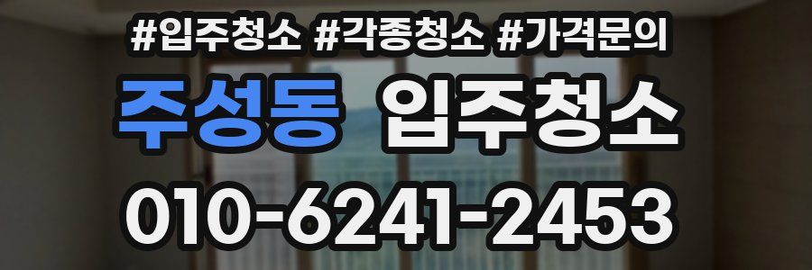 주성동 이사청소