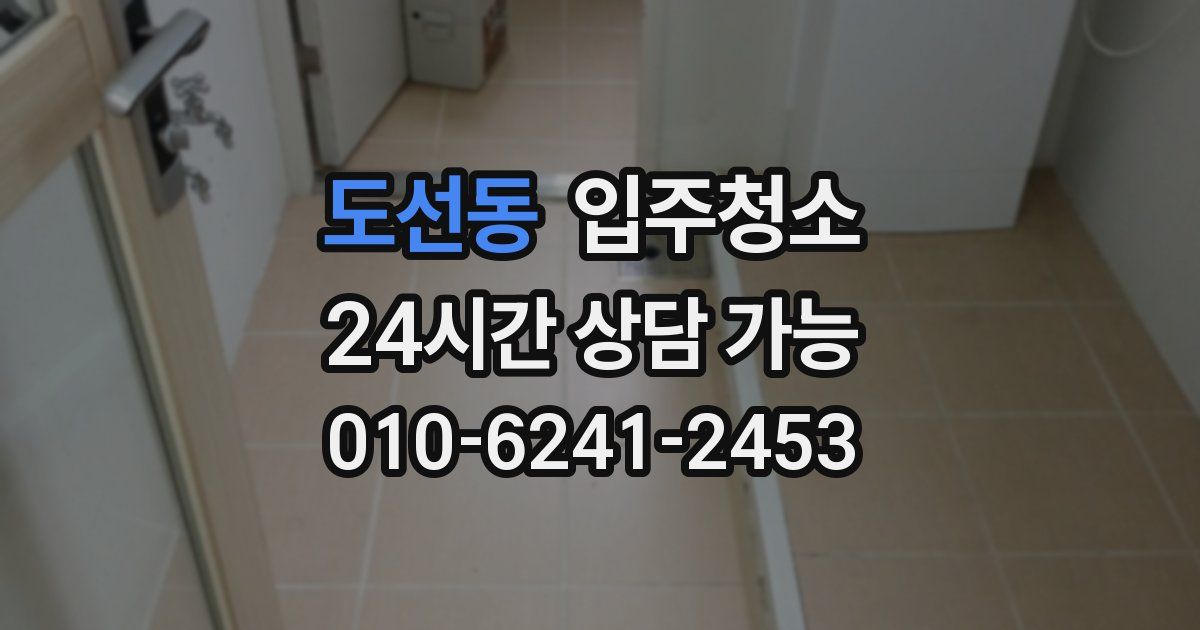 도선동 입주청소