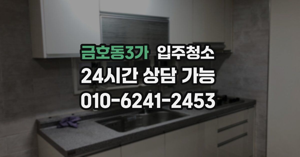 금호동3가 입주청소
