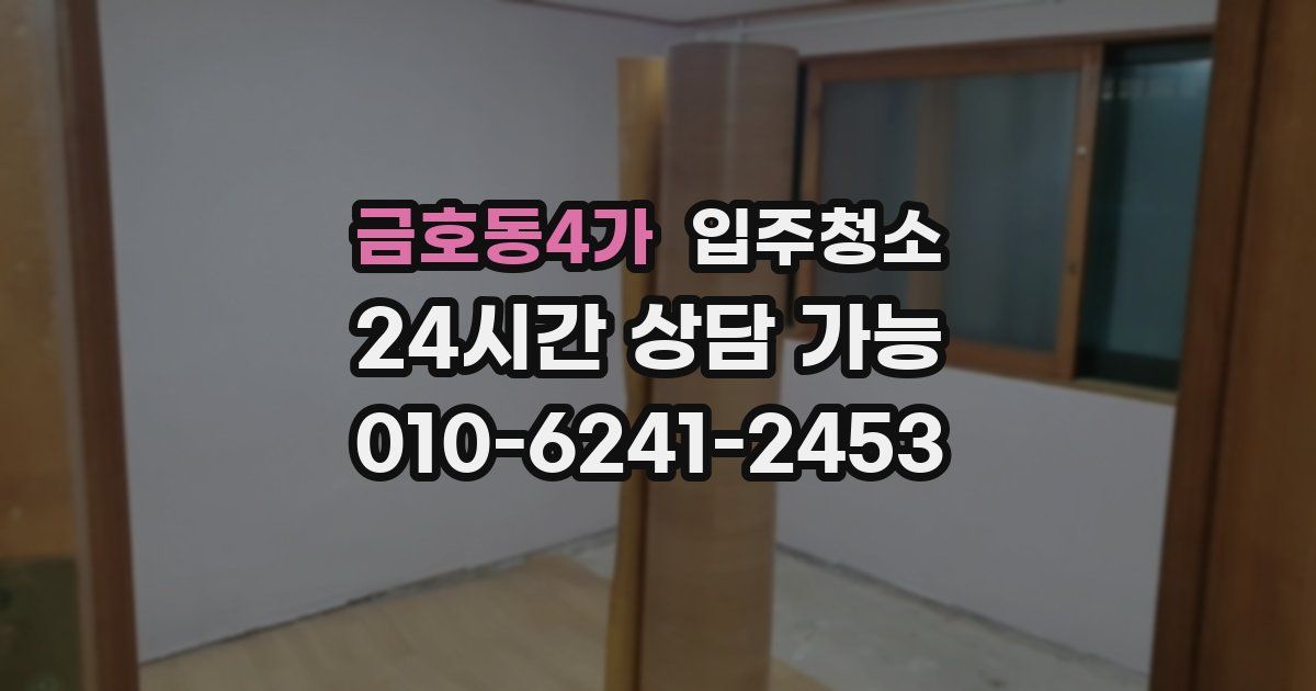 금호동4가 입주청소