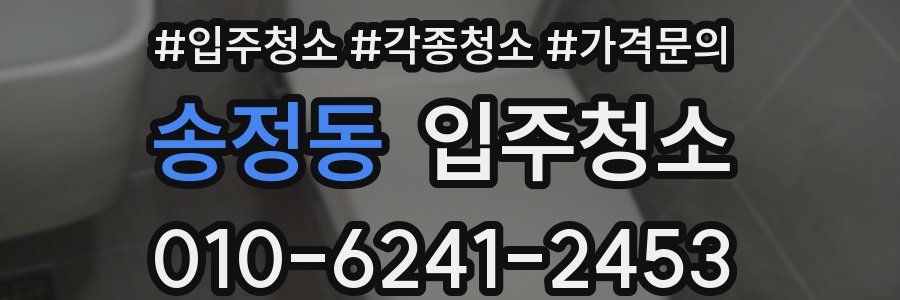 송정동 이사청소