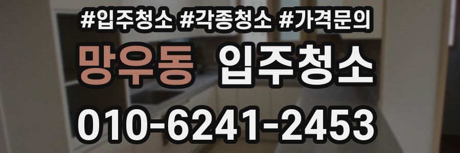 망우동 이사청소