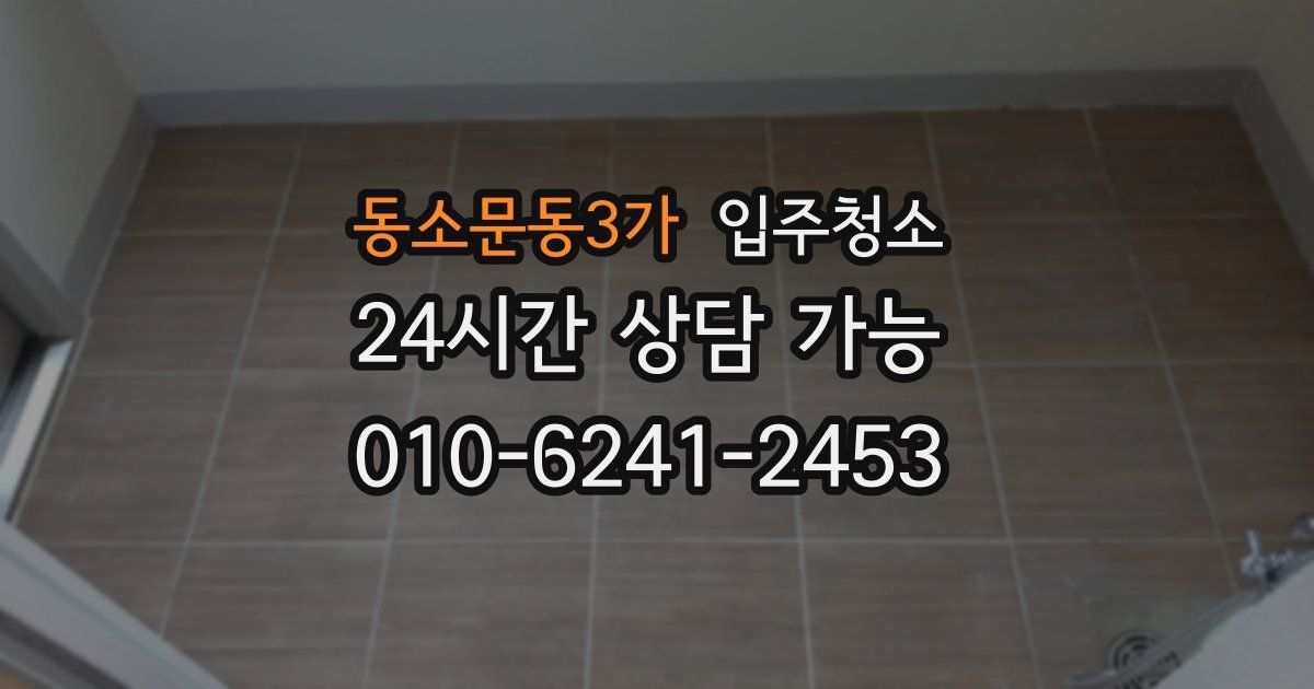 동소문동3가 입주청소