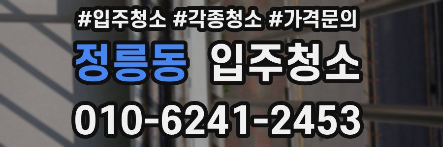 정릉동 이사청소