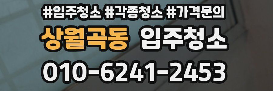 상월곡동 이사청소
