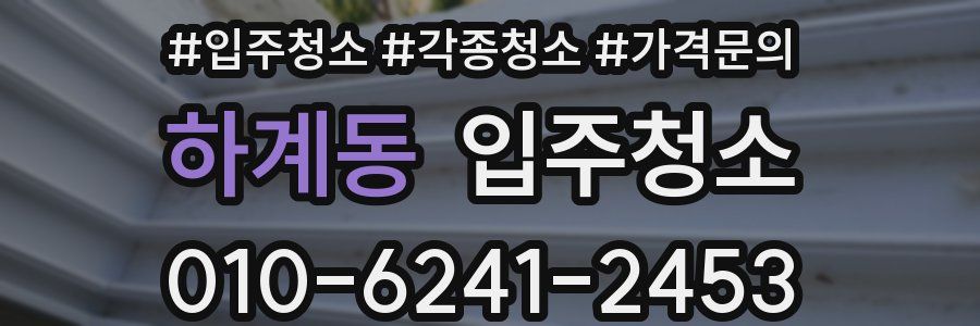 하계동 이사청소