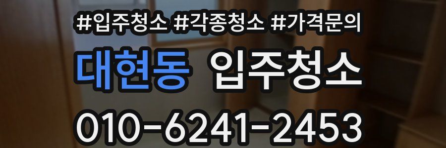 대현동 이사청소