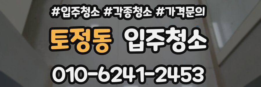 토정동 이사청소