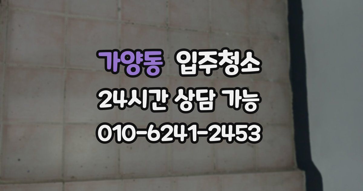가양동 입주청소
