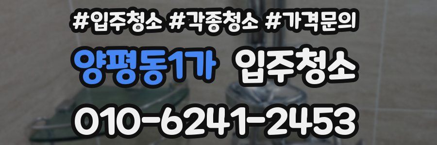 양평동1가 이사청소