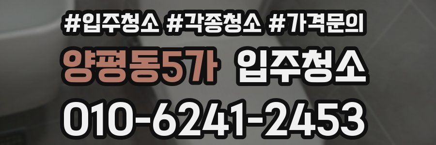 양평동5가 이사청소