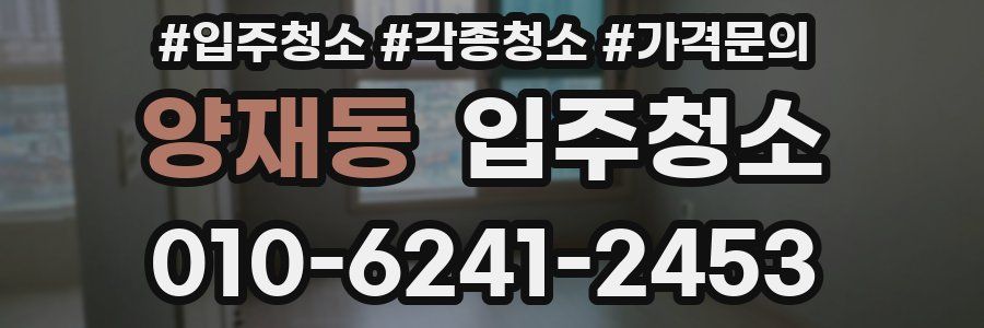 양재동 이사청소