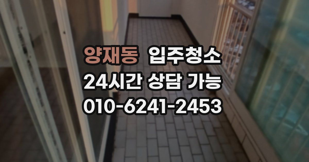 양재동 입주청소