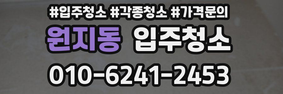 원지동 이사청소