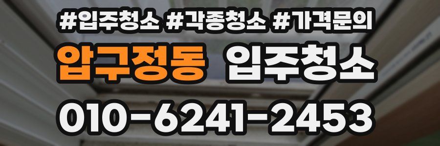 압구정동 이사청소