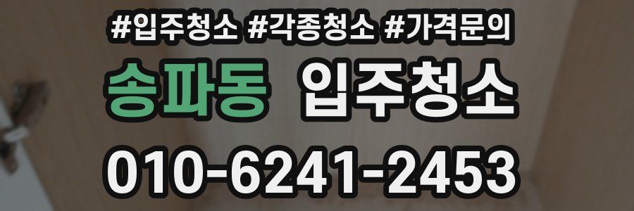 송파동 이사청소