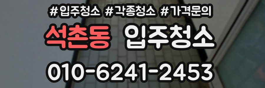 석촌동 이사청소