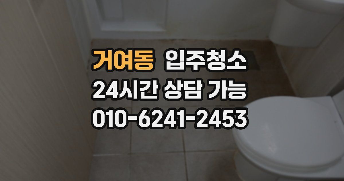 거여동 입주청소