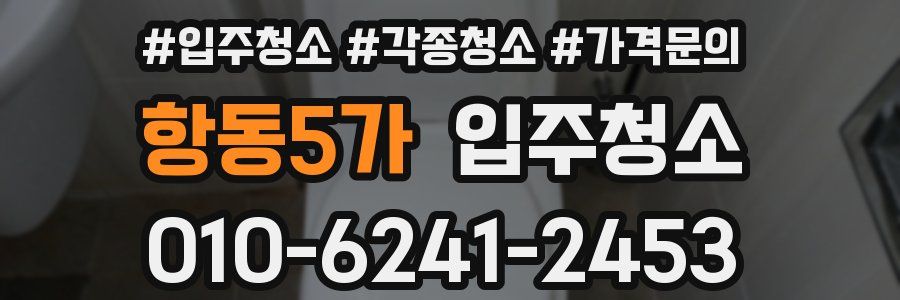 항동5가 이사청소