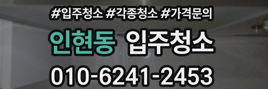 인현동 이사청소