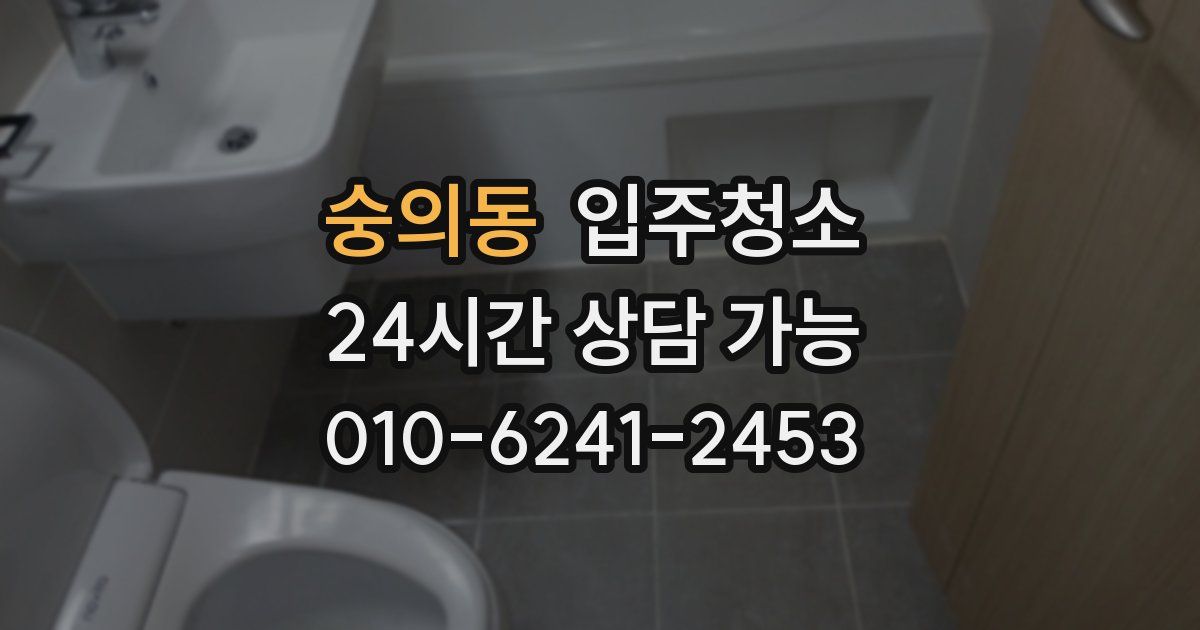 숭의동 입주청소