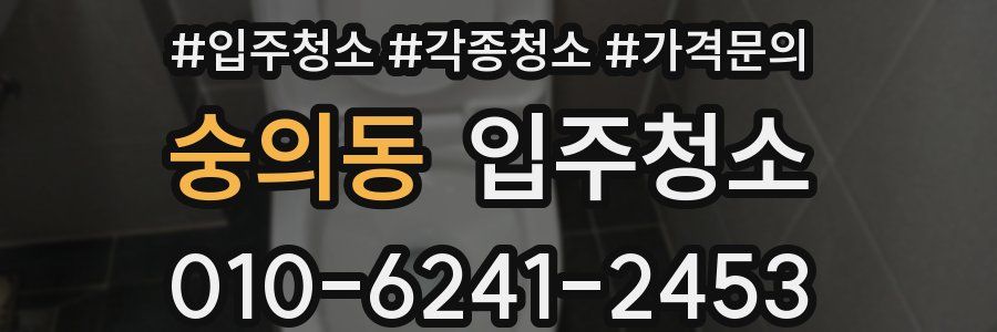 숭의동 이사청소