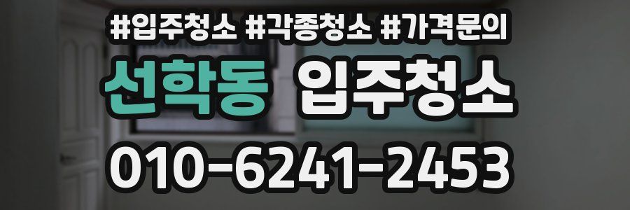 선학동 이사청소