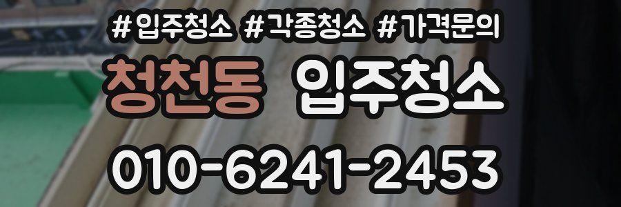 청천동 이사청소