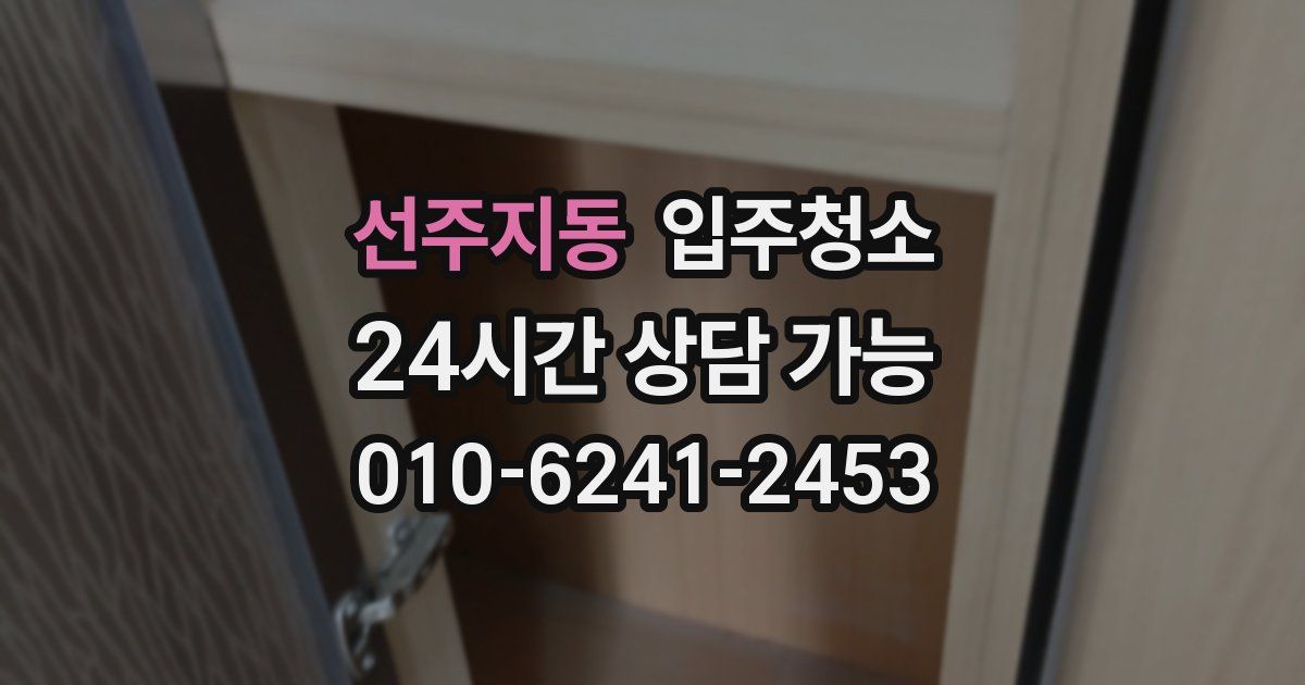 선주지동 입주청소