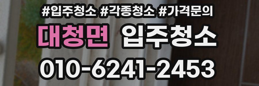 대청면 이사청소